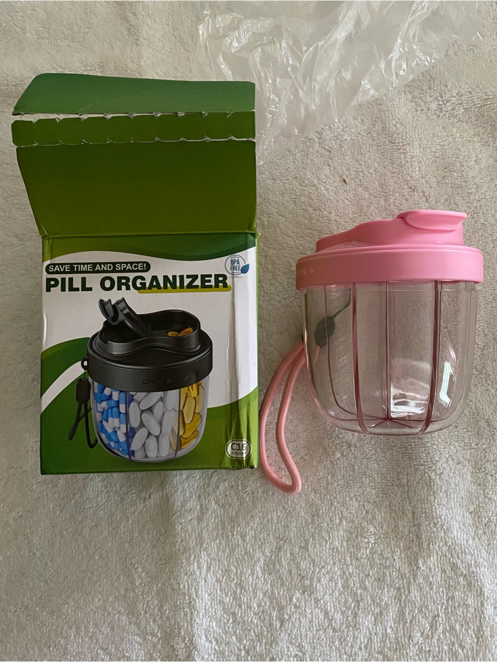 Pink Kids Pill Organizer & Travel Case - Unbranded
